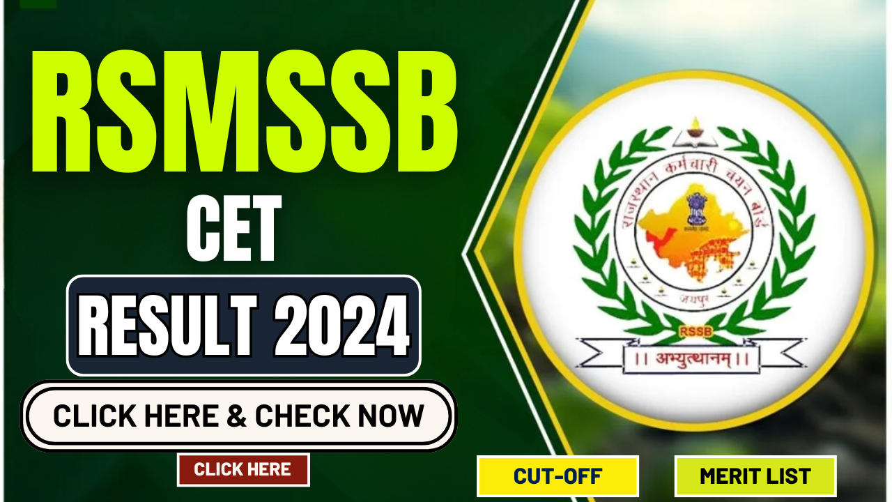 RSMSSB CET Result 2024