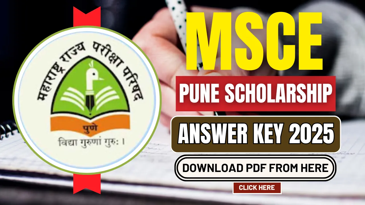 MSCE Pune Scholarship Answer Key 2025